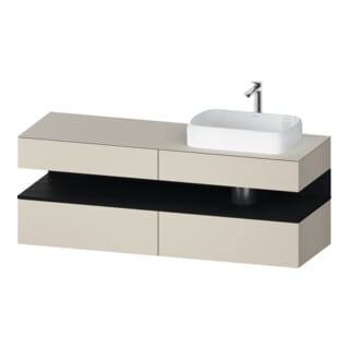 Duravit Waschtischunterschrank Qatego 160x55x60cm, E sw/tau m, Pl, B r, B