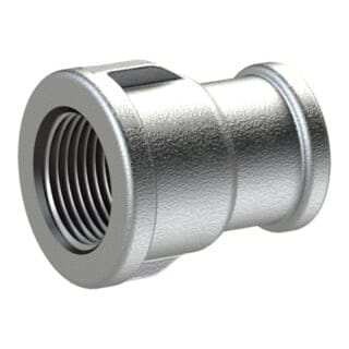 Riegler Muffen 240, IG/IG, Rp 1 1/4, Rp 3/4, schw. Temperguss feuerverz.