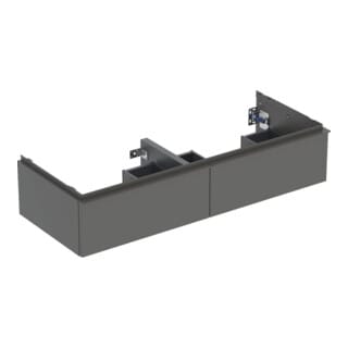 Geberit Doppelwaschtisch-Unterschrank iCon 118,4x24,7x47,6cm, 2 Laden, la. m/la. ma