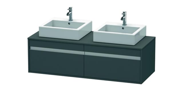 Duravit Waschtischunterschrank Ketho 140x55x42,6cm, f AWT, 2 AZ, B bs, gr ma