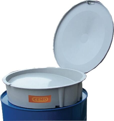 CEMO GFK-Einfülltrichter + Klappdeckel für 200 Liter Fässer