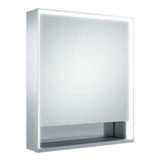 Keuco Spanplattenschraube kurze Tür Royal Lumos 65x73,5x13cm, Anschl li, Vorbau, si-elox