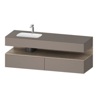 Duravit Einbauwaschtisch-Möbel-Set Qatego 160x50x60cm, Kon-WTU, B, B l, E Ma/Ba ma