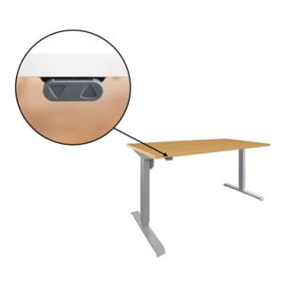 STIER Elektrisch Höhenverstellbarer Schreibtisch 501-33 100x80cm, Buche mel., 68-118cm