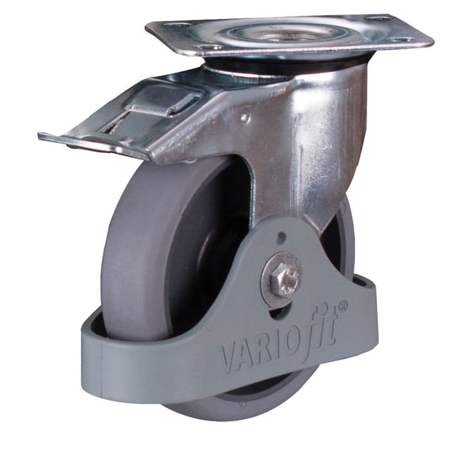 VARIOfit Bremsrolle 125 x 32 mm grau (thermoplastisch)