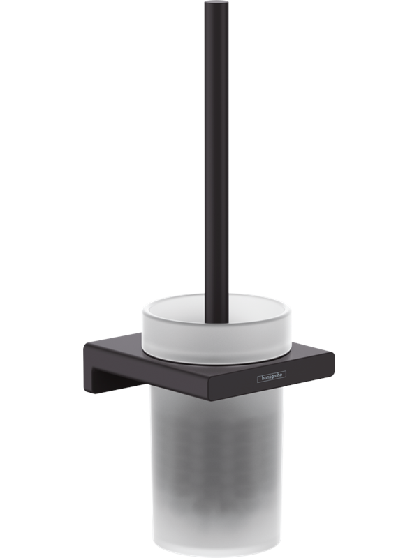 hansgrohe WC-Bürstengarnitur AddStoris Wandmontage, Metall, Glas, mattschwarz