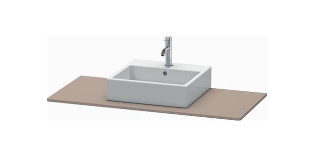 Duravit Konsole XSquare 120x55cm, Basalt matt, mit 1 Ausschnitt