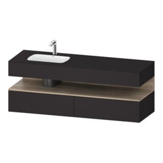 Duravit Einbauwaschtisch-Möbel-Set Qatego 160x50x60cm, Kon-WTU, B, B l, E Ma/Gra m