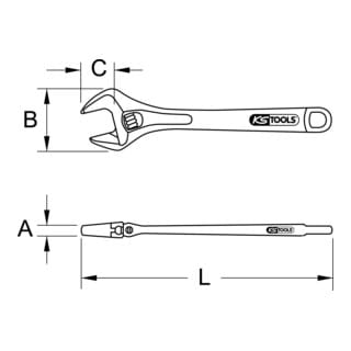 KS Tools BERYLLIUMplus Rollgabelschlüssel 200 mm
