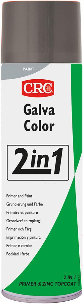 CRC Zink-Korrosionsschutzspray mit Farbe, Galvacolor 2 in 1 , 500 ml, Farbe: GREY1