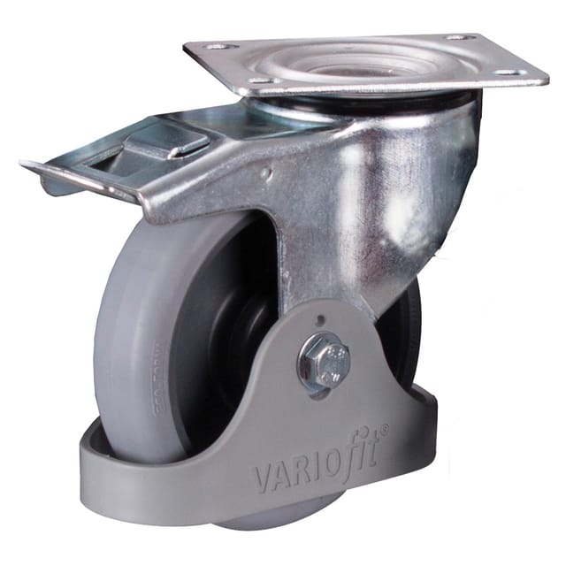 VARIOfit Bremsrolle 160 x 40 mm grau (thermoplastisch)