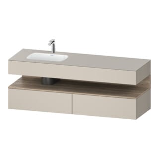 Duravit Einbauwaschtisch-Möbel-Set Qatego 160x50x60cm, Kon-WTU, B, B l, E Ma/t ma