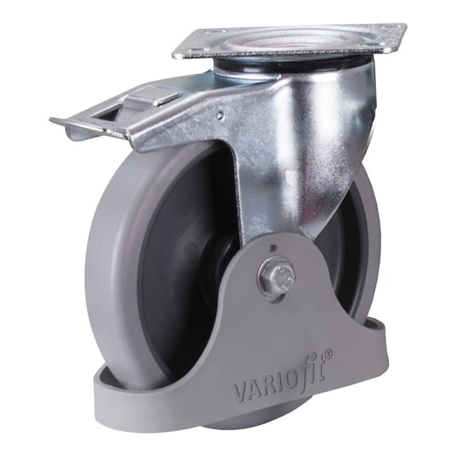 VARIOfit Bremsrolle 200 x 40 mm grau (thermoplastisch)