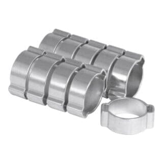 RIEGLER 2-Ohr-Schlauchklemme Stahl verzinkt 14-17mm Bandbreite 7,0mm