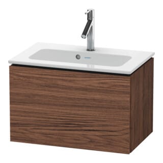 Duravit Waschtischunterschrank Compact L-Cube 62x39,1cm, Nussb dkl., 1 Ausz., wandhängend
