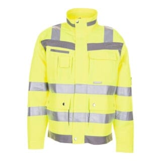 PLANAM Warnschutz-Bundjacke Plaline, gelb / zink, Konfektionsgröße DE: 54