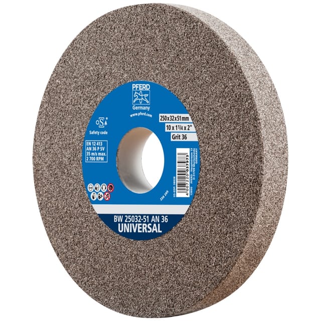 PFERD TOOLS Schleifbockscheibe Ø 250x32 mm Bohrung-Ø 51 mm A36 für universelle Schleifaufgaben
