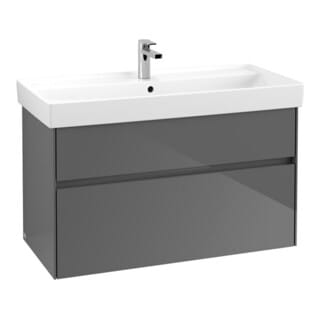 V&B Waschtischunterschrank Collaro 95,4x54,6x44,4cm, WT mittig, glossy grey