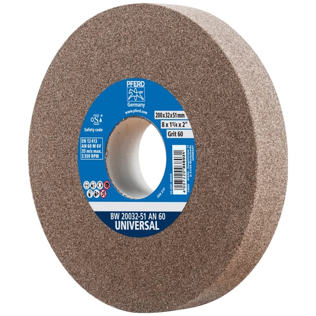 PFERD TOOLS Schleifbockscheibe Ø 200x32 mm Bohrung-Ø 51 mm A60 für universelle Schleifaufgaben