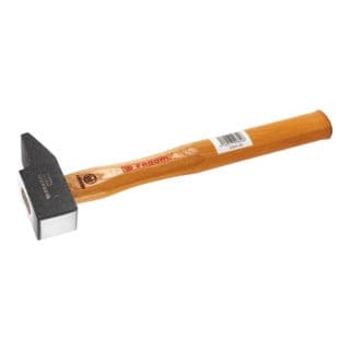Facom Schlosserhammer, französische Form Hickory-Stiel Schlagfläche ca. 30 x 30 mm