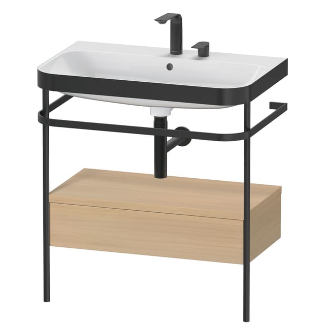 Duravit Möbelwaschtisch-Kombi Happy D.2 Plus 77,5x49cm, 2 HL, Me E, m Konso, 1 Lad