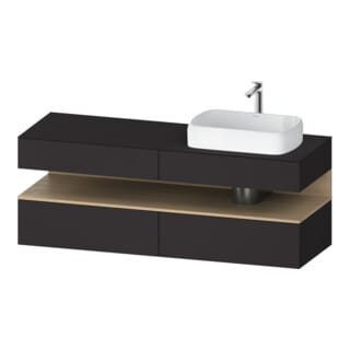 Duravit Waschtischunterschrank Qatego 160x55x60cm, E na/gra m, Pl, B r, B