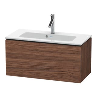 Duravit Waschtischunterschrank Compact L-Cube 82x39,1cm, Nussb dkl., 1 Ausz., wandhängend