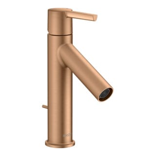 hansgrohe Waschtisch-Einhebelmischer 100 Axor Starck A 103mm, m HG, ZugstAblGar, brush. bron