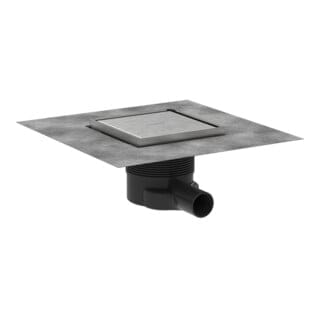 hansgrohe Punktab RainDrain Brillance Komplettset, 150x150mm, Edelstahl finish