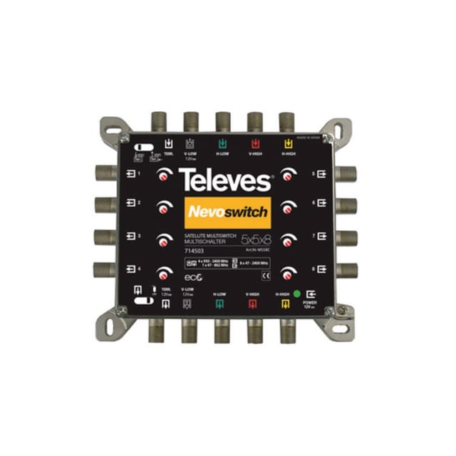 Televes Multischalter 5 in 8 Guß NEVO recpower kask. MS58C
