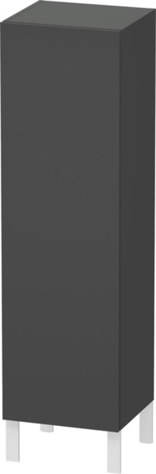 Duravit Halbhochschrank L-Cube 40x36,3x132cm, Tür links, graphit matt