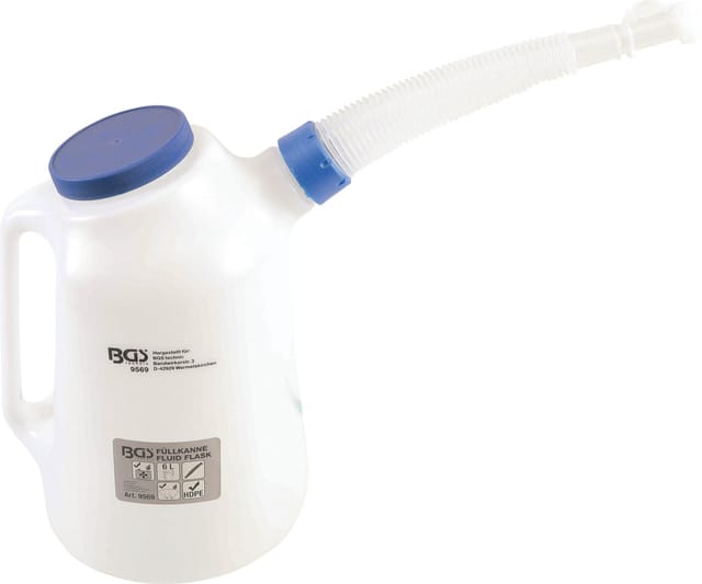BGS Füllkanne mit flexiblem Ausgussstutzen und Deckel 6 l
