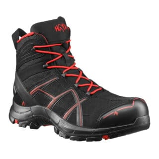 HAIX Stiefel BLACK EAGLE 40.1, MID, S3, schwarz-rot, Gr. 6 (39)