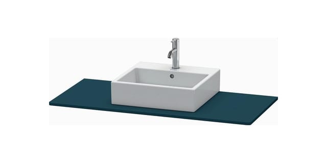 Duravit Konsole XSquare 120x55cm, blau s-matt, mit 1 Ausschnitt