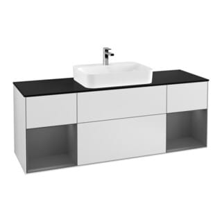 V&B Waschtischunterschrank Finion 160x60, Pl b m, Rg A m Lac, wh. m Lac