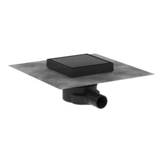 hansgrohe Punktablauf RainDrain Point Komplettset, 150x150mm, mattschwarz