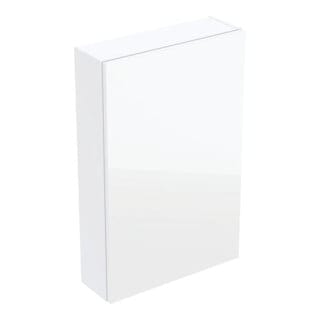 Geberit - Hängeschrank Acanto Re, 1 Tür, Br. 45cm, We. Hgl / We. Gl