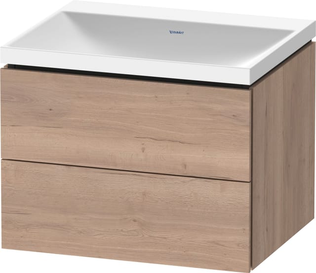 Duravit Möbel-Set L-Cube 60x48x48cm, o Hahnl., Ei marm., 2 Schub.