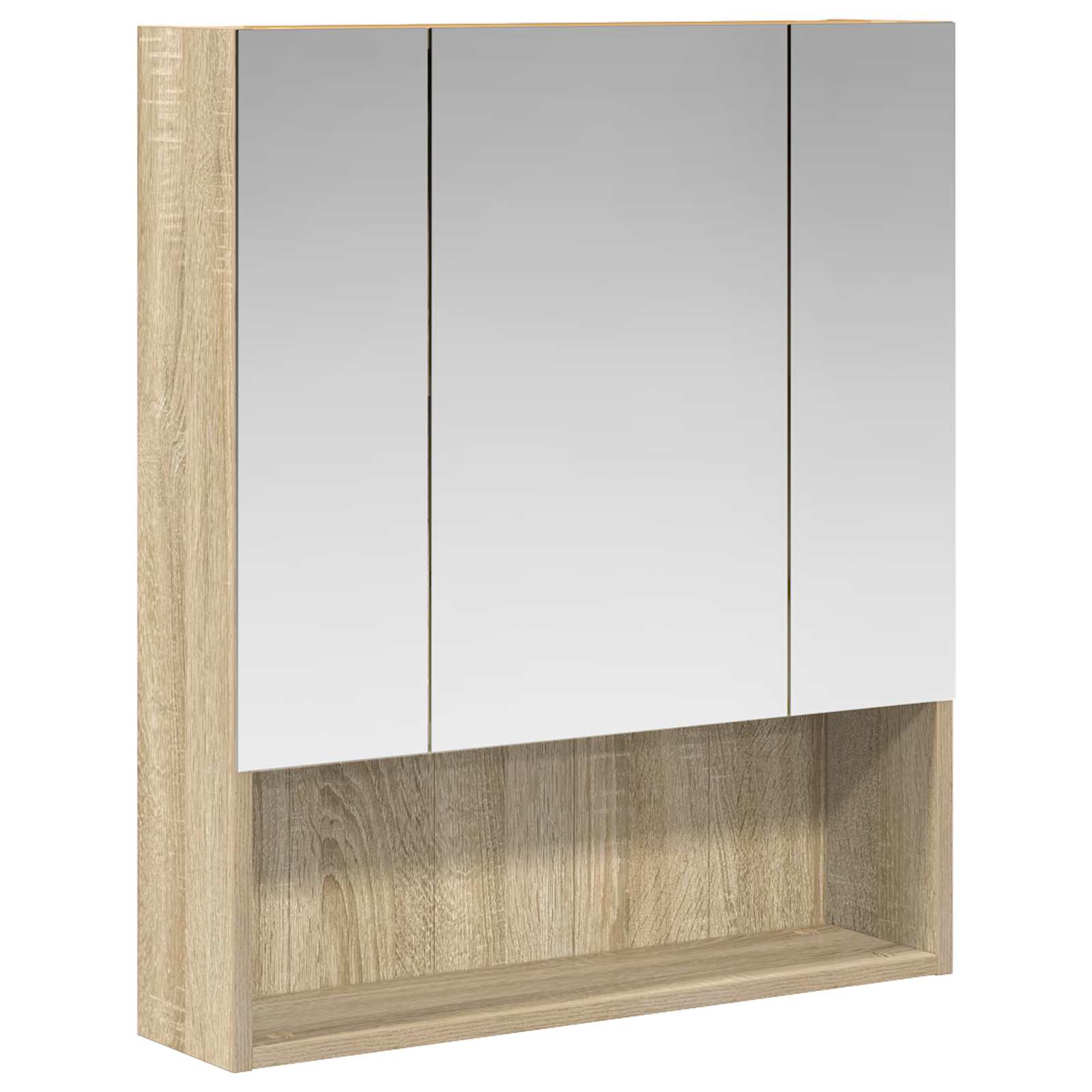 Badezimmerspiegelschrank Sonoma-eiche 60 X 14,5 X 70 Cm Vidaxl