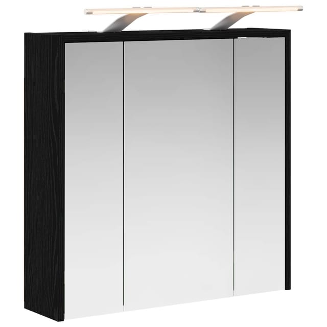 Badezimmerspiegelschrank Schwarz Eichen-optik Vidaxl