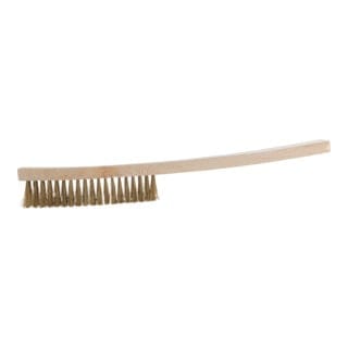 KS Tools BRONZEplus Drahtbürste, Zinnbronzedraht, gewellt, 3 Reihen