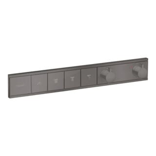 hansgrohe Fertigmontageset RainSelect UP-THM, 4 Verbr., brushed black chrome