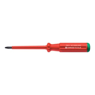 PB Swiss Tools Pozidriv-Schraubendreher SwissGrip, vollisoliert, Kreuzschlitzgröße 1