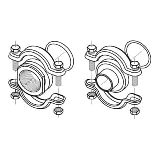 Grundfos FlexiClamp Anschluss CRI/CRN 1,-3,-5, Rp1, EPDM, Innengewinde