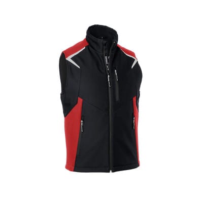 Kübler Softshell Weste BODYFORCE schwarz/mittelrot Form 7125 Größe M