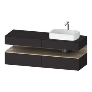 Duravit Waschtischunterschrank Qatego 160x55x60cm, E Ma/Gra m, Pl, Beck. re
