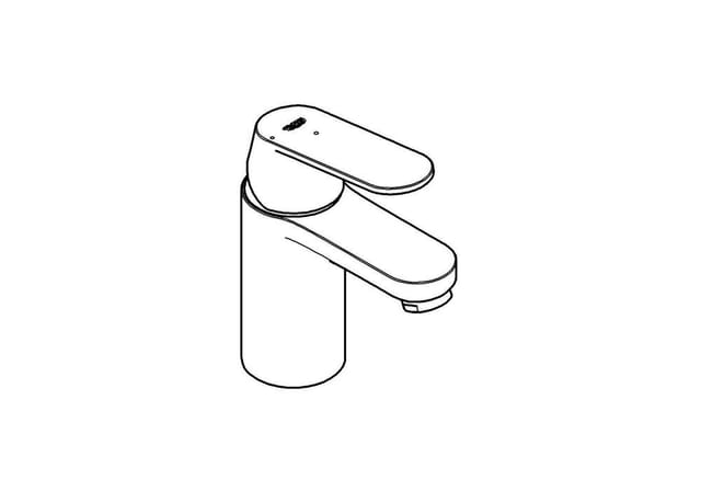 Grohe Waschtisch-Einhebelmischer Eurosmart Cosmopolitan 1/2", S, m Tempbeg, Mit ka, gl. Körp, ch