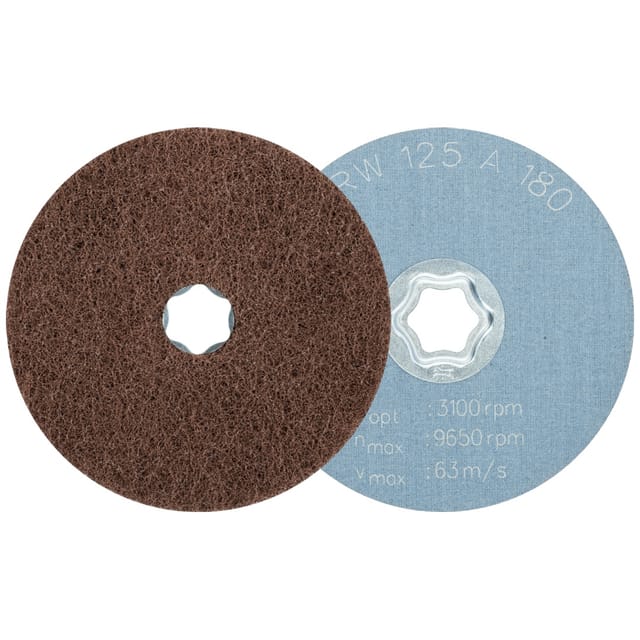 PFERD TOOLS COMBICLICK weiche Vliesronde CC Ø 125 mm A180 zum reinigen und satinieren mit Winkelschleifer