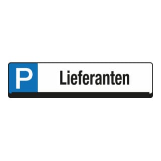 Eichner Parkplatz-Reservierungsschild Lieferanten