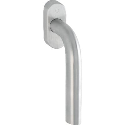 HOPPE DF-Fenstergriff Bonn E050/U30 mit ovaler Rosette,VK7x35 F69 matt gebürstet